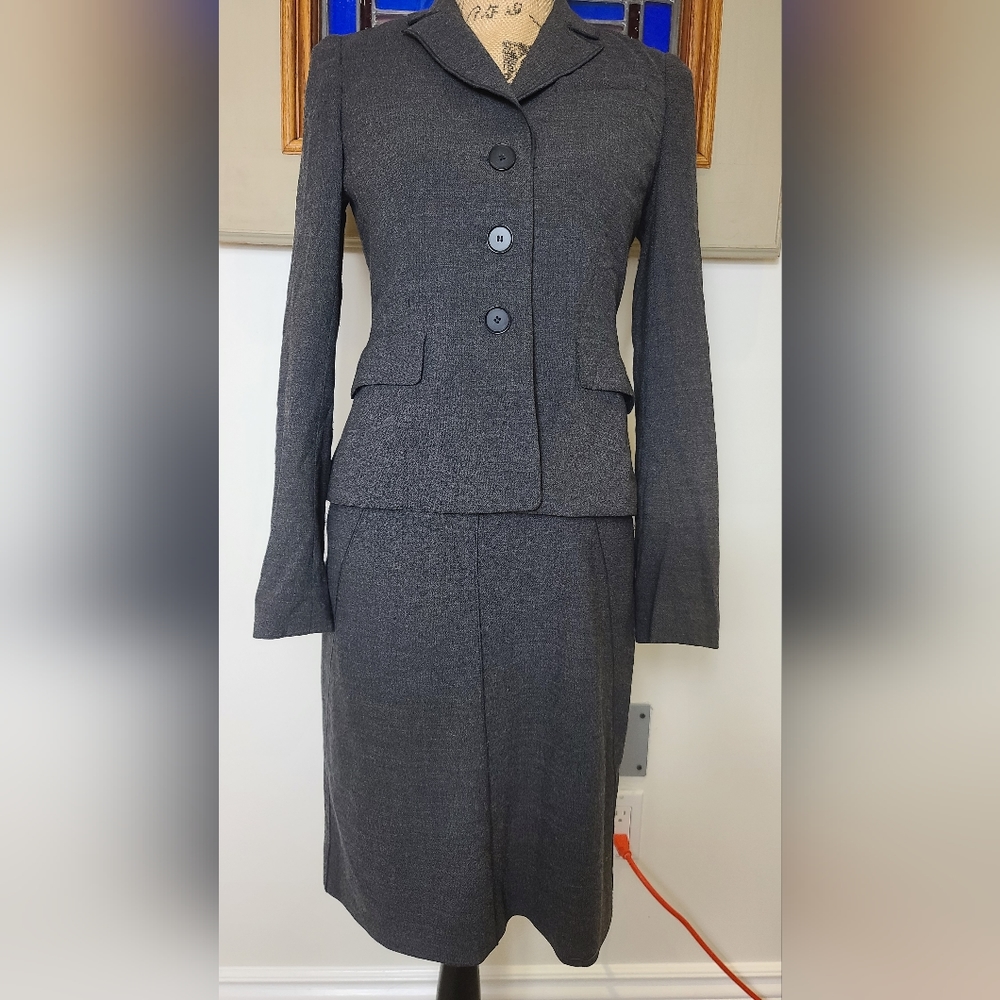 3 Pc Wool Ann Taylor Suit with Skirt AND Wide Legged Pants